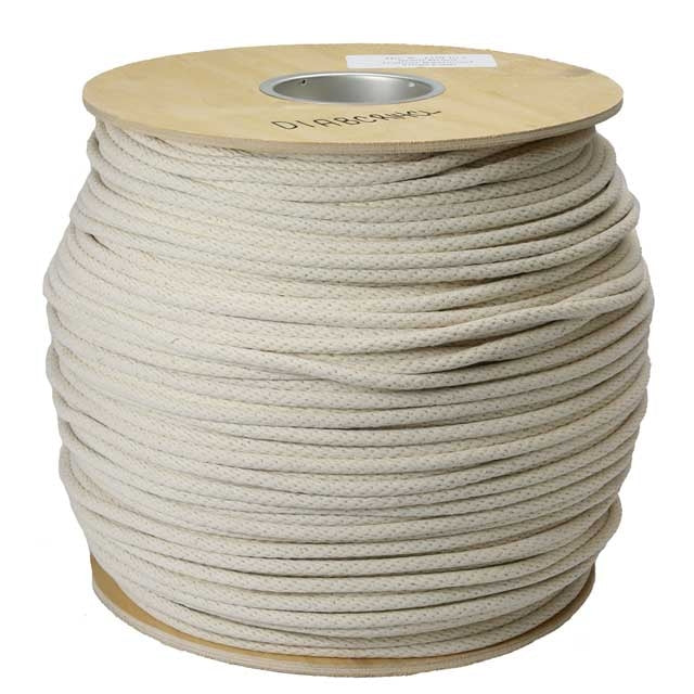 3/16" Solid Braid Cotton Rope Sash Cord (1000')