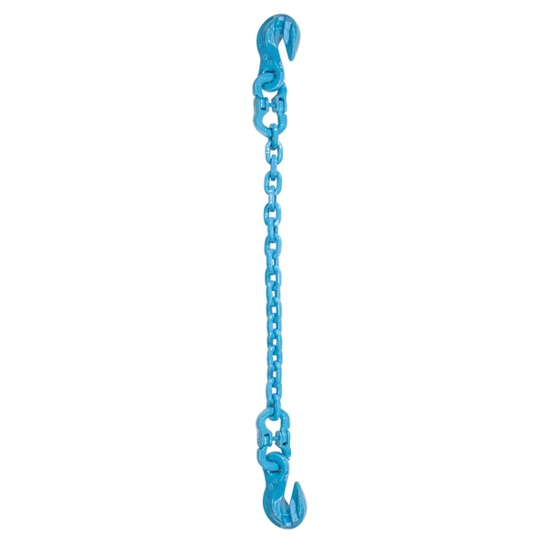 9/32" x 3' Pewag Single Leg Chain Sling w/ Grab & Grab Hooks - Grade 120