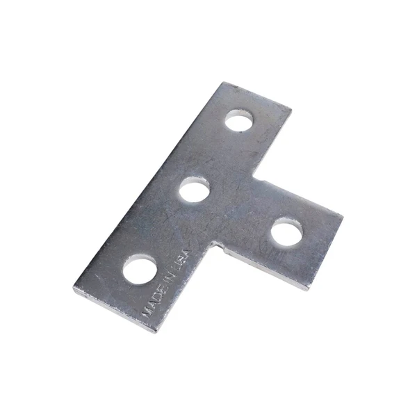 4-Hole Flat Tee Plate - Electro-Galvanized