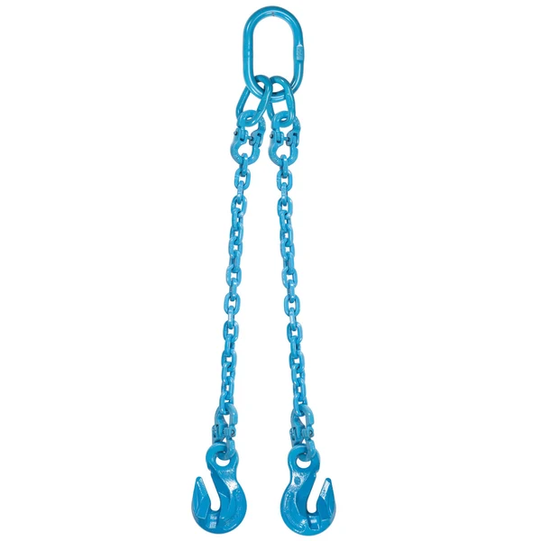 9/32" x 14' Pewag 2 Leg Chain Sling w/ Grab Hooks - Grade 120