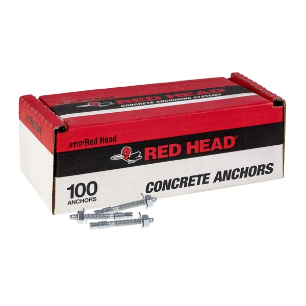 Red Head 1/4" x 3-1/4" Trubolt Wedge Anchor - Zinc | Qty. 100