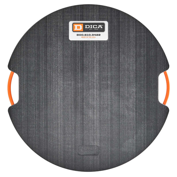 DICA SafetyTech® 30" Round Outrigger Pad | Heavy Duty | 2" Thick | Black