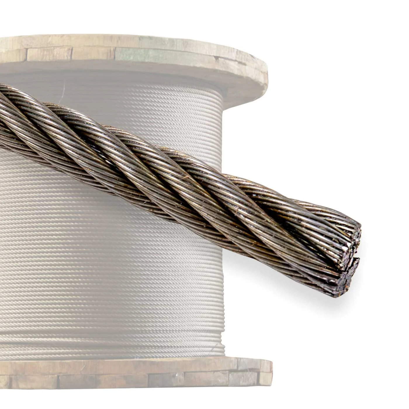 9/16" 6x19 Bright Wire Rope - EIPS IWRC | 5,000' Coil