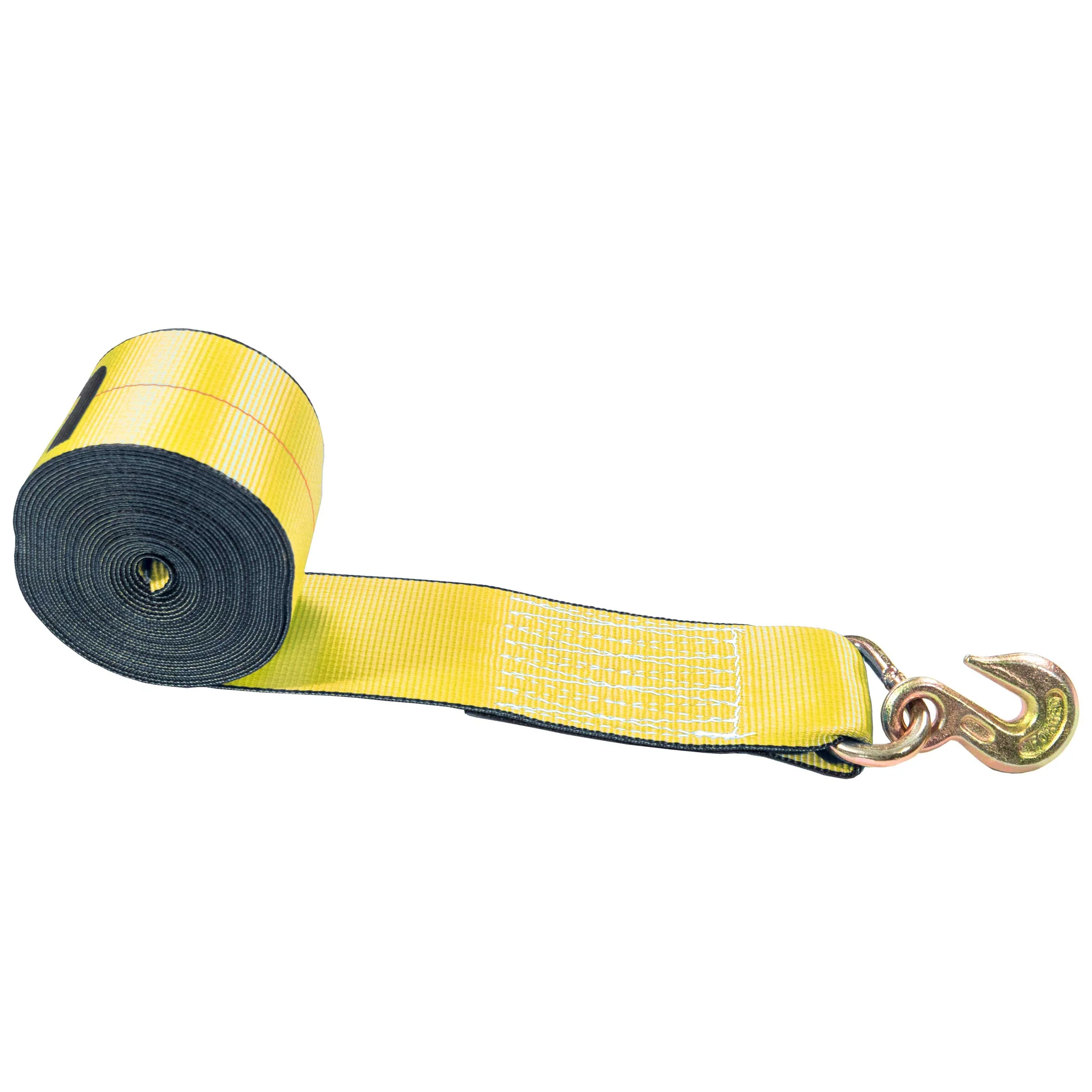 4" x 30' Winch Strap with Grab Hook | Yellow