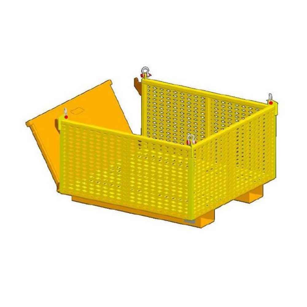 M&W 36" Material Basket With Drop Side - 2,500 lbs. Cap.