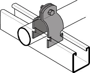 5/8" O.D. Tubing Strut Clamp - Electro-Galvanized