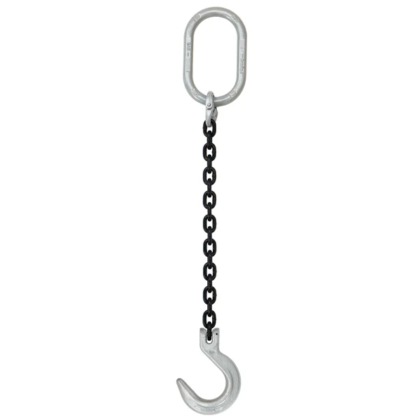 9/32" x 5' Domestic Single Leg Chain Sling with Crosby Foundry Hook - Grade 100