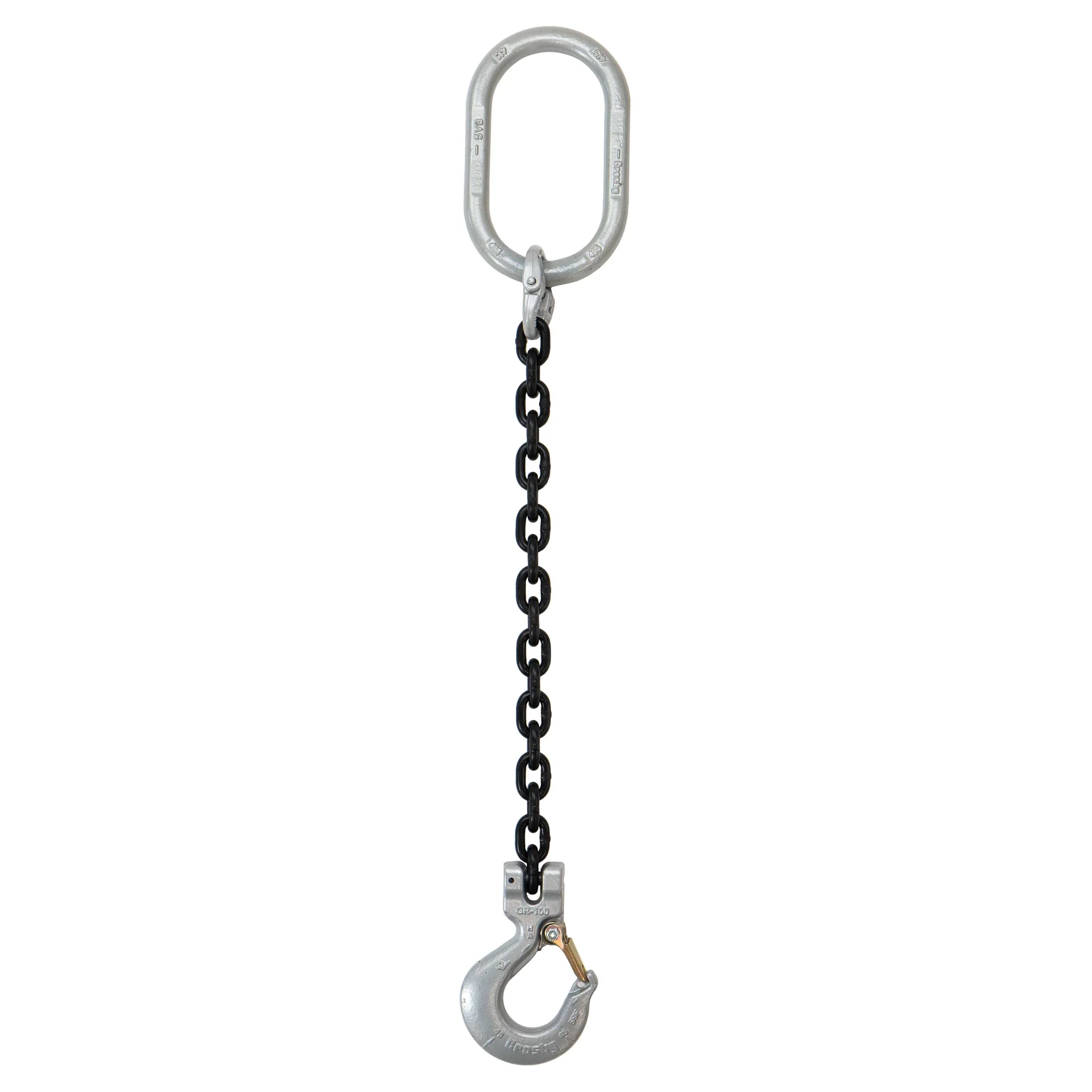 5/16" x 6' Domestic Single Leg Chain Sling with Crosby Sling Hook - Grade 100