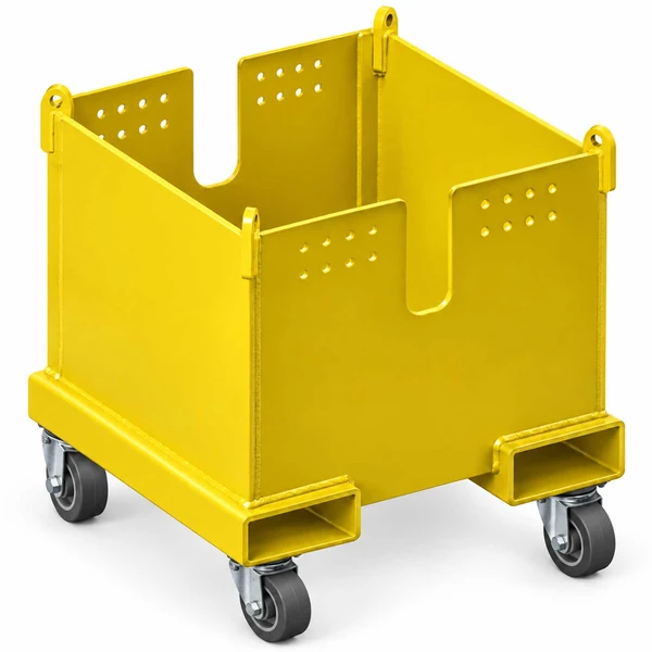 M&W 24" x 22" x 20" Chain Box with Swivel Casters and Bolts - 1,000 lbs. Cap.
