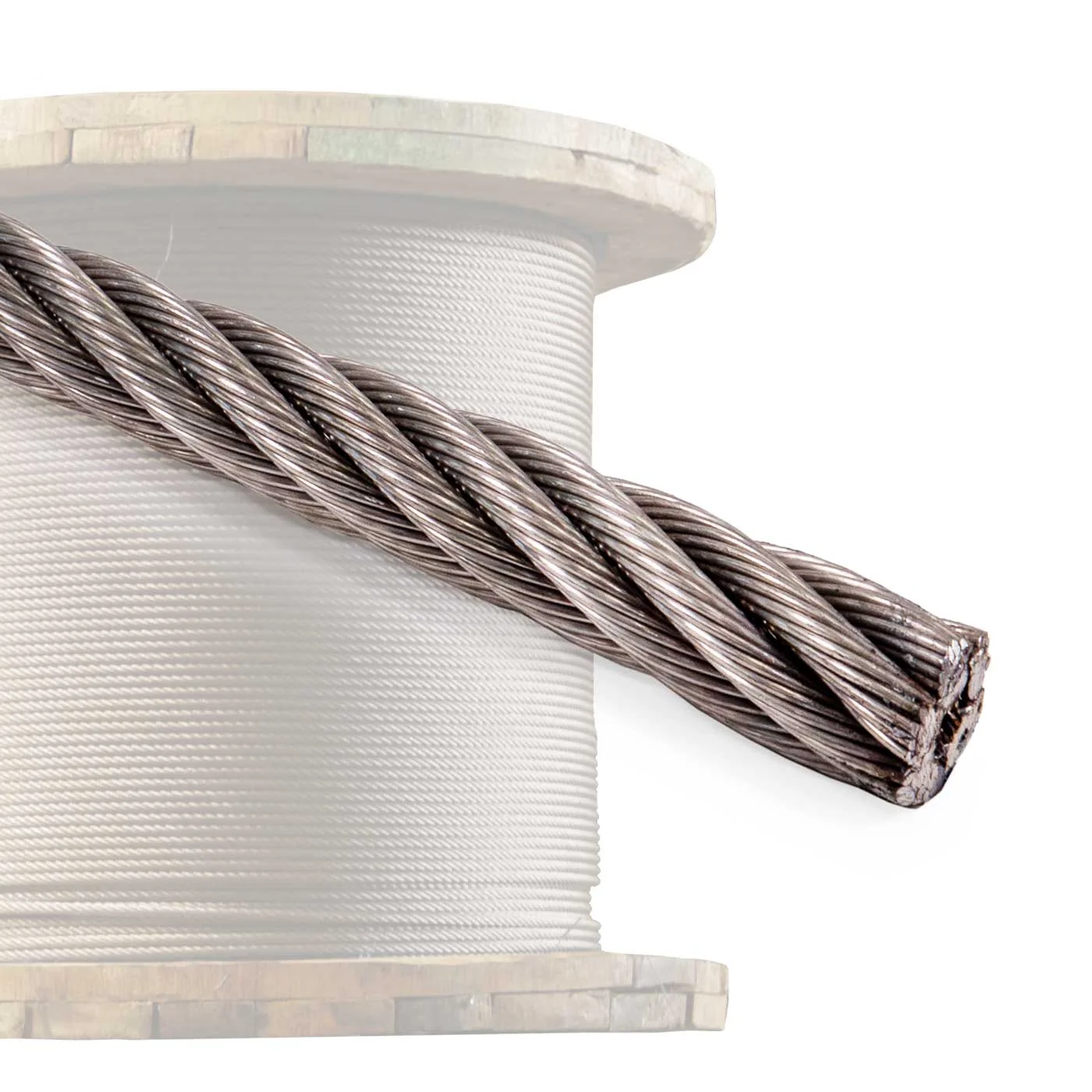 1/2" 6x19 Stainless Steel Wire Rope - Type 304 IWRC | 250' Coil