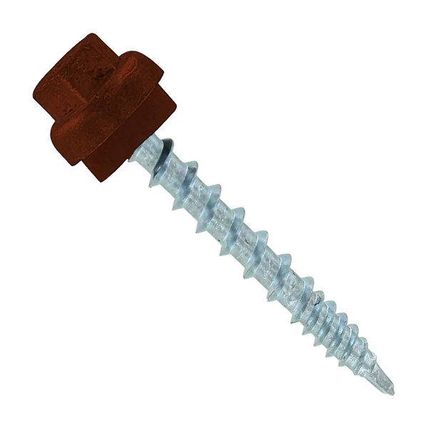ST Fastening #10 x 1-1/2" ZXL Woodbinder Metal Roofing Screw - Brown, Pkg 250