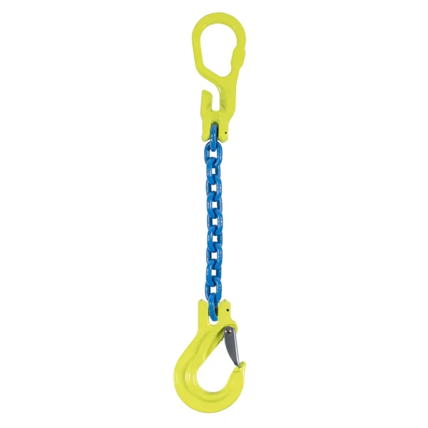 5/8" x 5' Adjustable Single Leg Chain Sling w/ Gunnebo Chain and Sling Hook - Grade 100