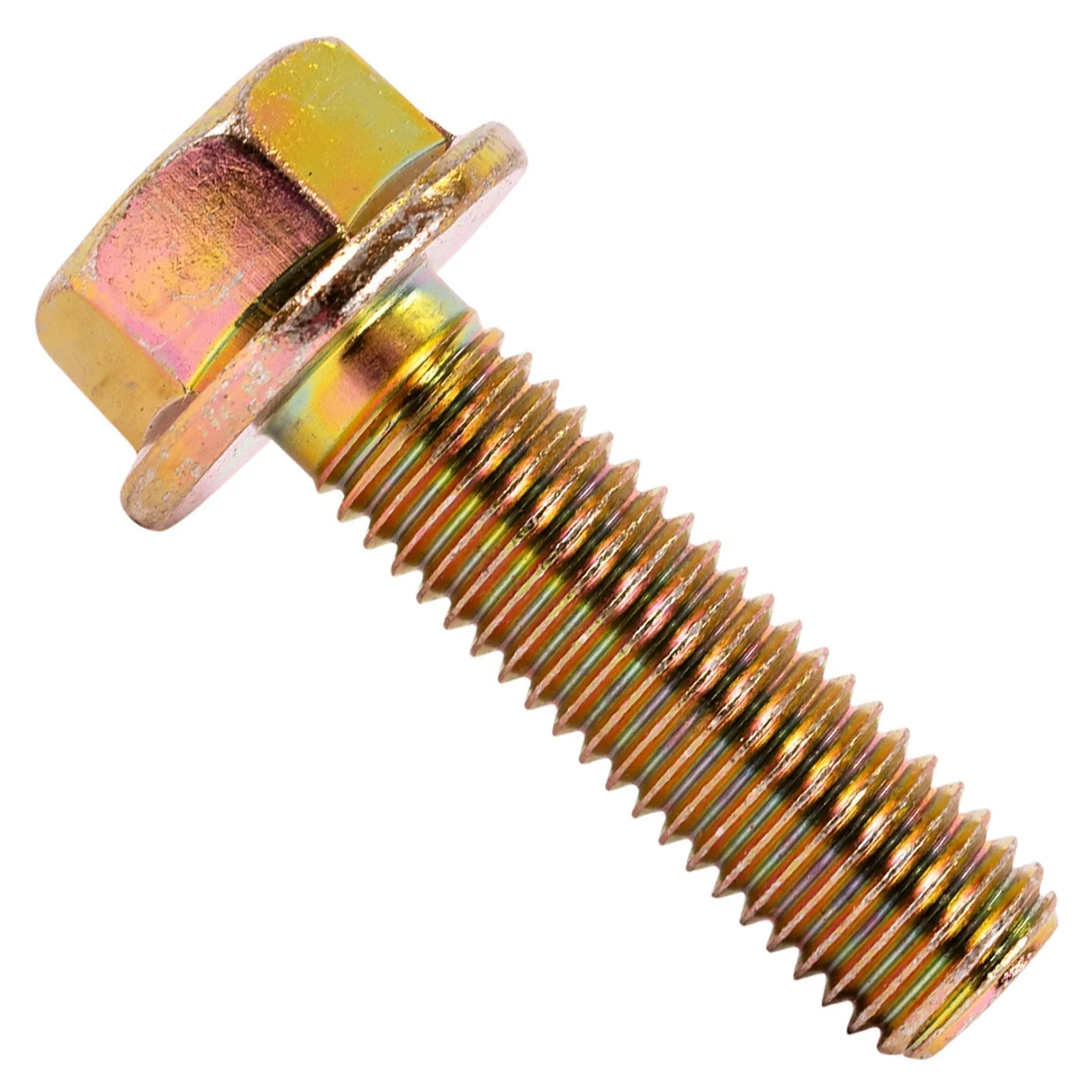 5/8" x 2-1/4" Conquest Grade 8 Non-Serrated Flange Bolt - Zinc Yellow