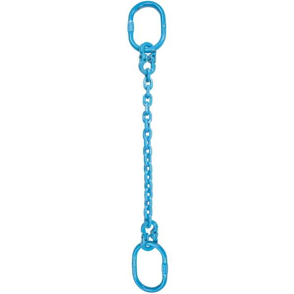 1/2" x 12' Pewag Single Leg Chain Sling w/ Oblong Master Links - Grade 120