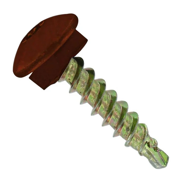 ST Fastening #10 x 1" Eclipse Woodbinder Metal Roofing Screw - Brown, Pkg 250