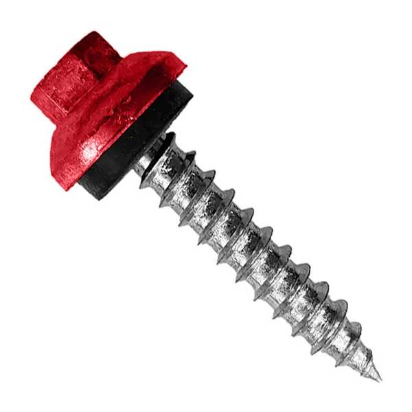 ST Fastening #14 X 1-1/2" ZXL Tapping Woodbinder Metal Roofing Screw - Crimson, Pkg 250