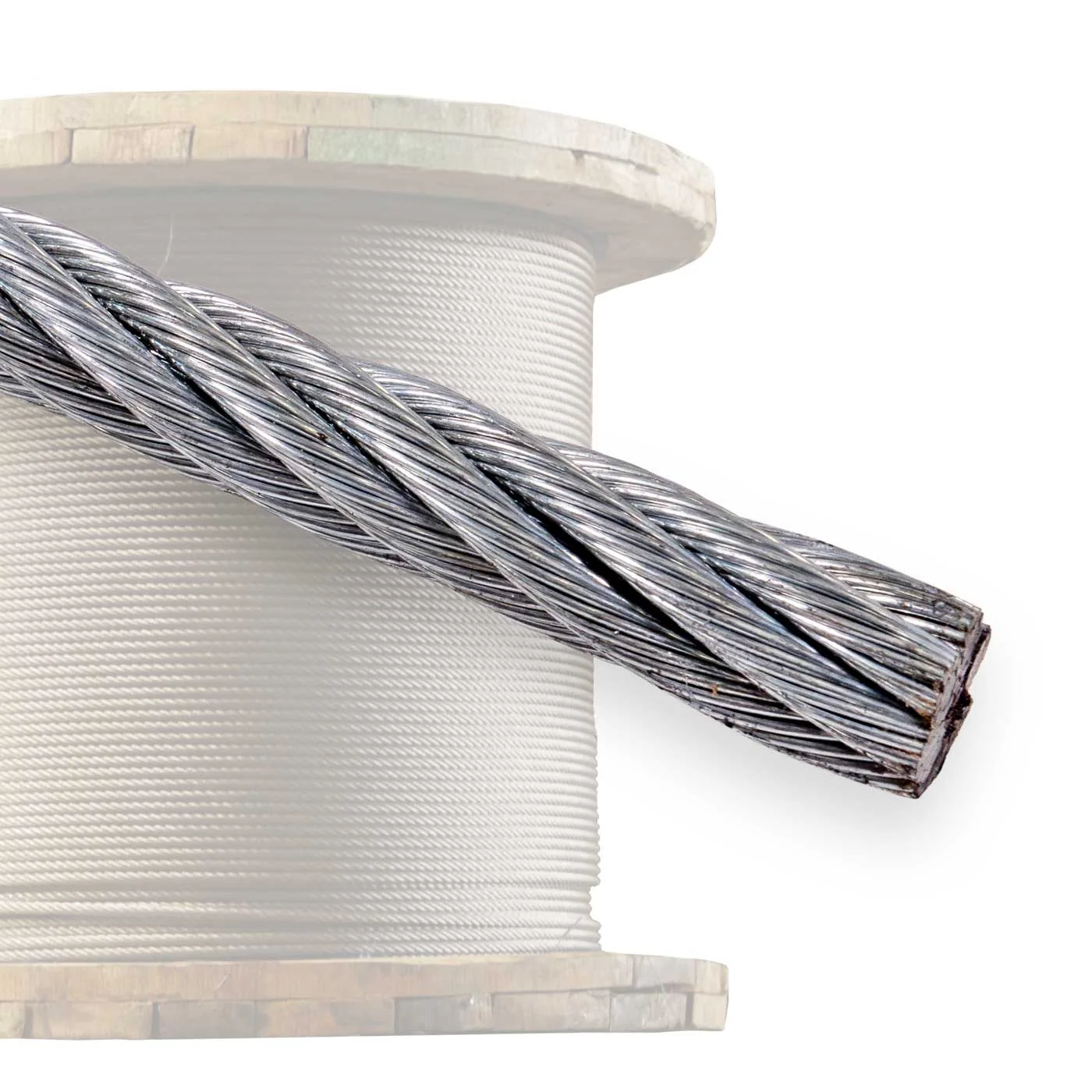 1-1/4" 6x19 Galvanized Wire Rope - EIPS IWRC | 5,000' Coil