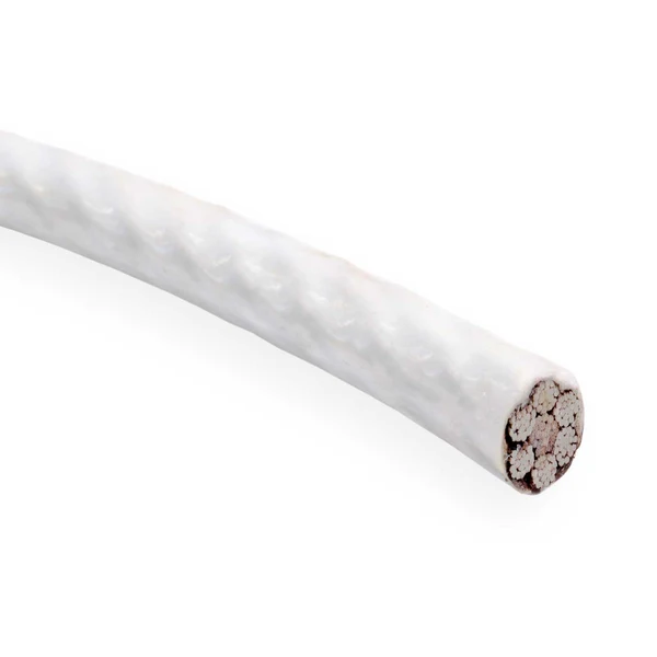 3/8" 7x19 White Vinyl-Coated Aircraft Cable - Galvanized IPS | 2,500 ft.