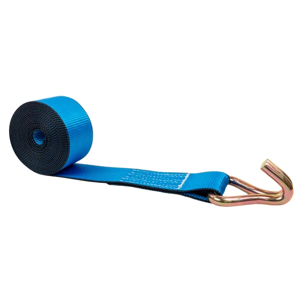 3" X 30' Winch Strap with Wire Hook | Blue