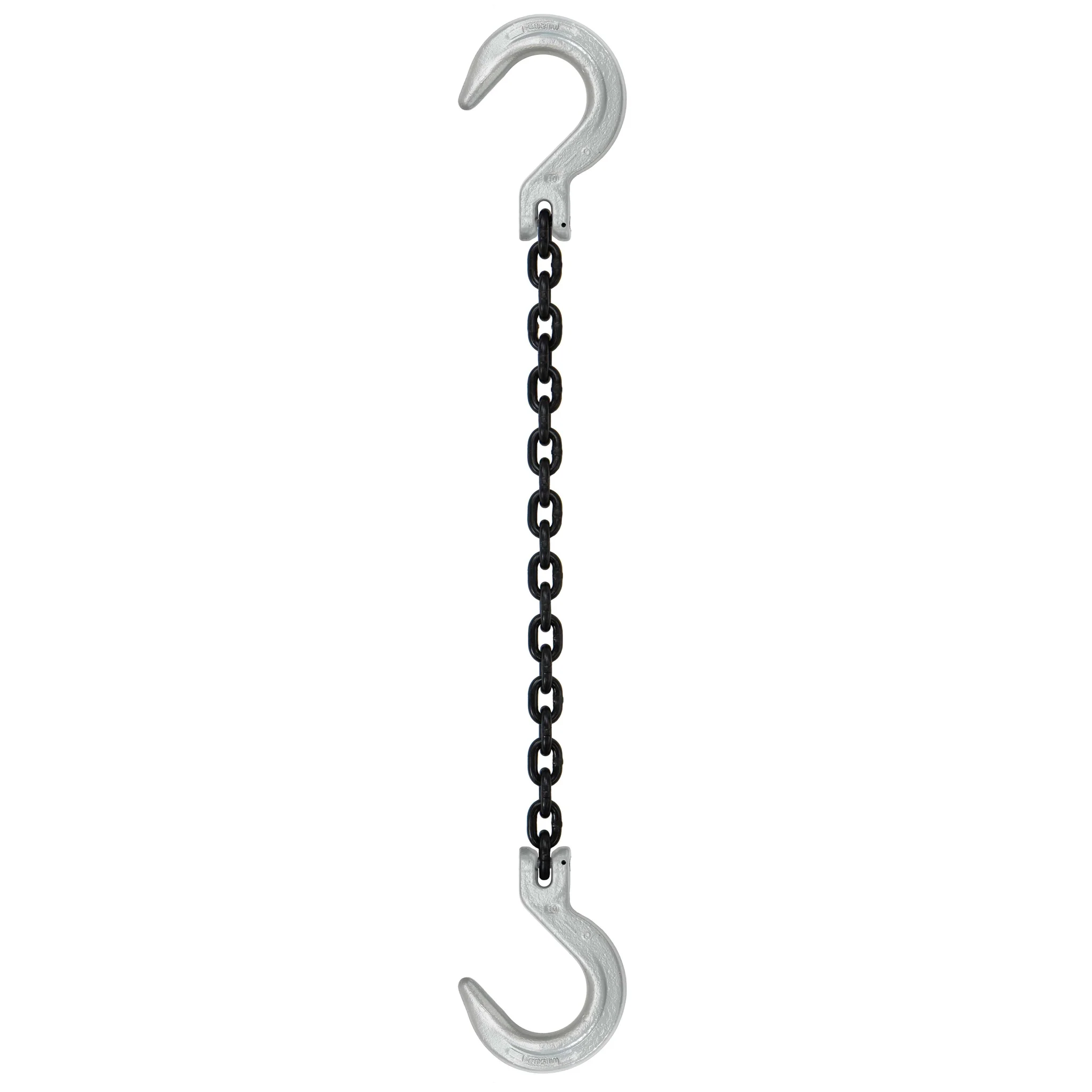 1/2" x 14' Domestic Single Leg Chain Sling with Crosby Foundry & Foundry Hooks - Grade 100