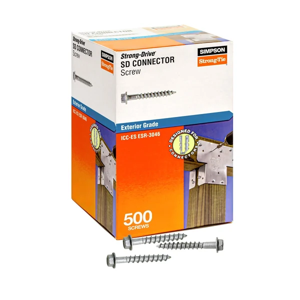 #9 x 1-1/2" Strong-Tie SD9112R500 Connector Screw - Class 55 Galvanized, Pkg 500