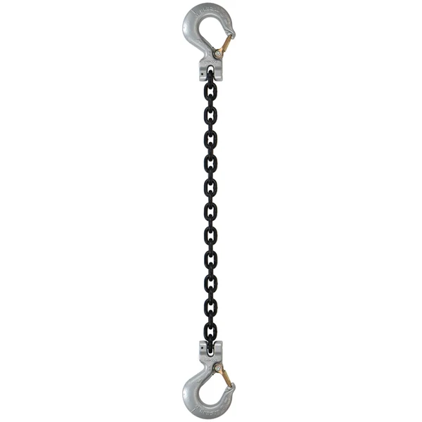 1/2" x 20' Domestic Single Leg Chain Sling with Crosby Sling & Sling Hooks - Grade 100