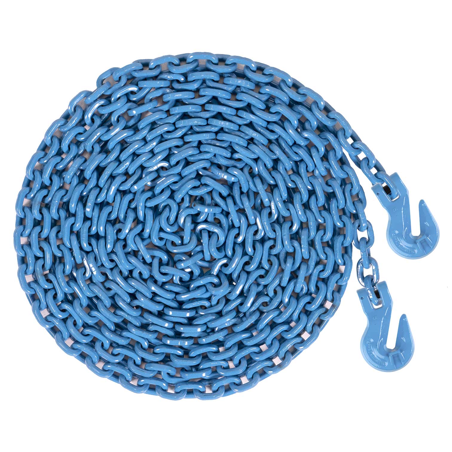 3/8" x 25' Tie Down Chain with Eye Grab Hooks | Grade 120