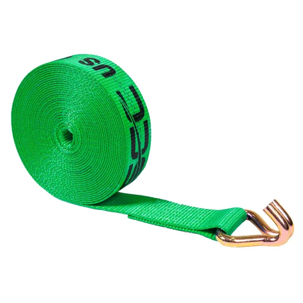 2" x 30' Winch Strap with Wire Hook | Green