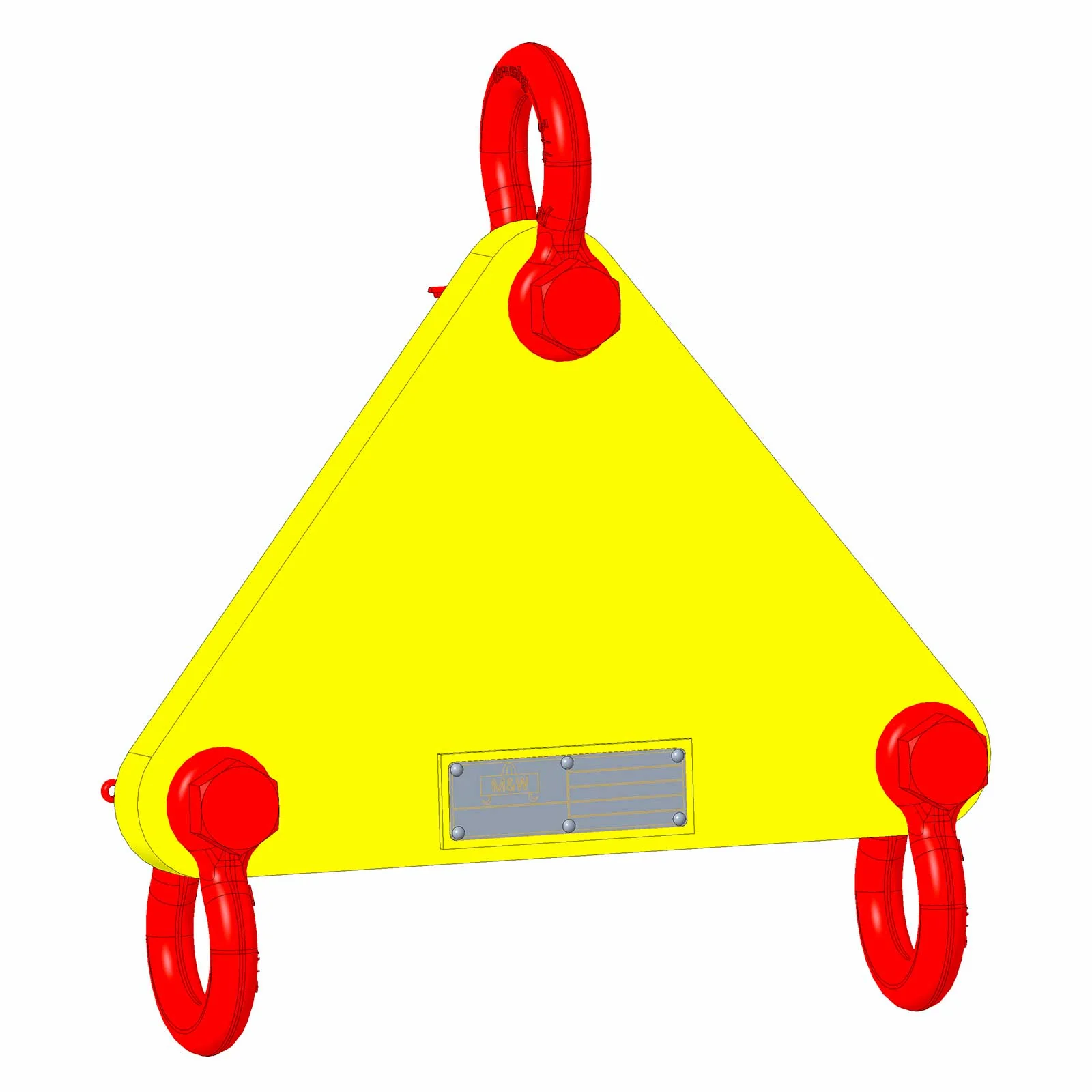 Small Length Lifting Beam (Shackle Top) - 6,000 Lb. Capacity - 1' Max Spread