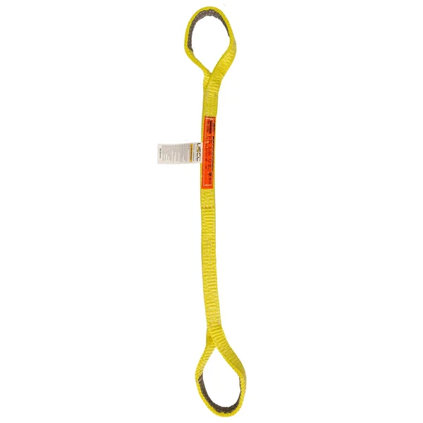 Nylon Lifting Sling - Straight Eye & Eye | Reinforced Eyes - 2" x 5' - 4-ply