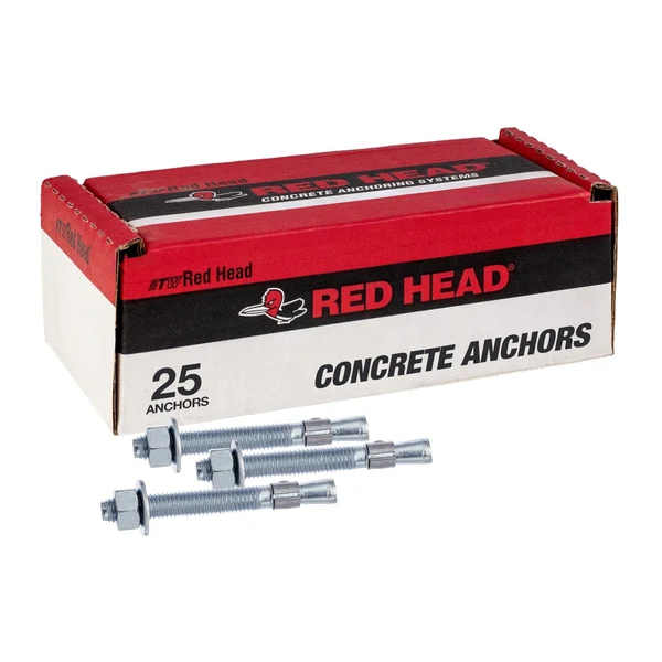 Red Head 1/2" x 3-3/4" Trubolt Wedge Anchor - Zinc | Qty. 25