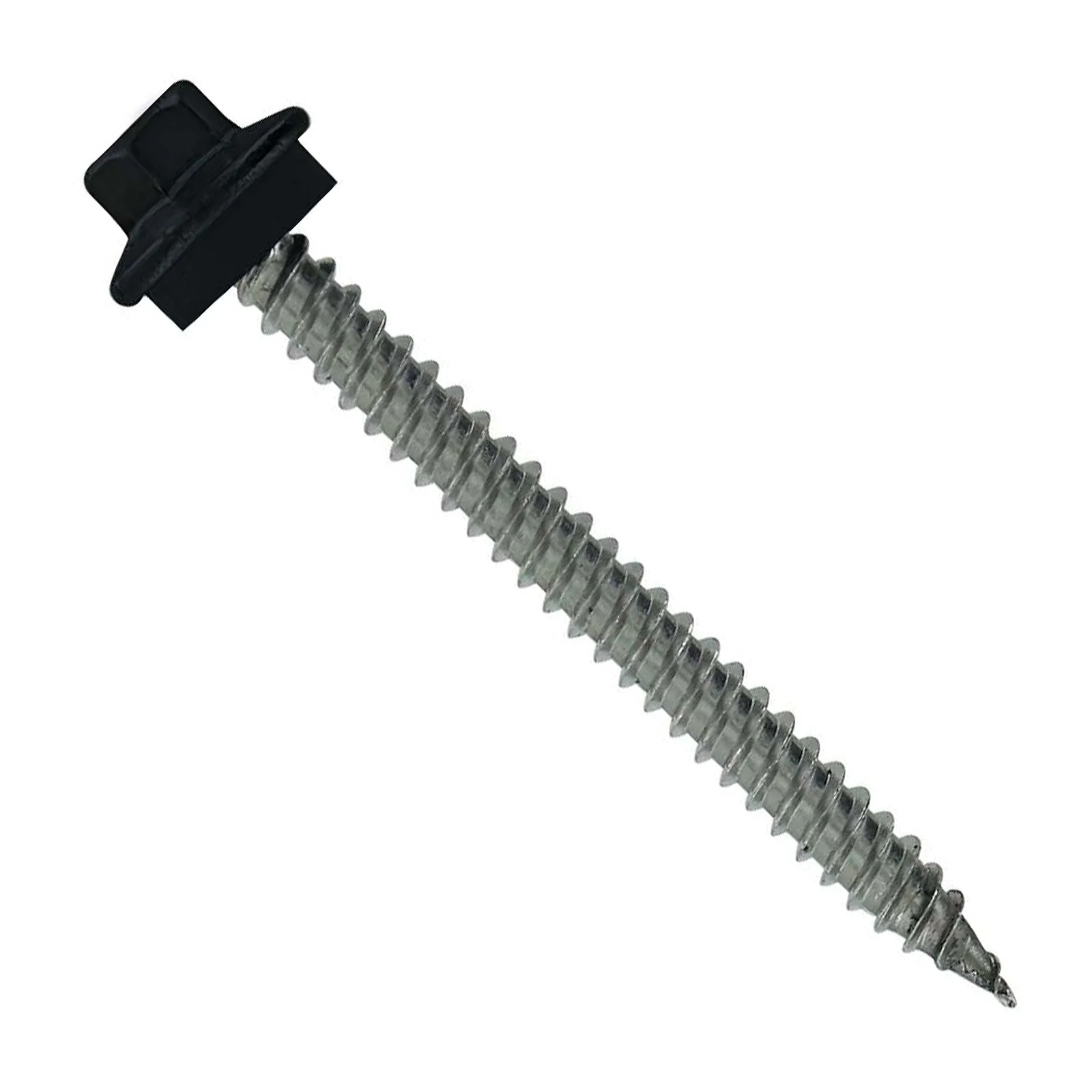 ST Fastening #10 x 2" SS Woodbinder Metal Roofing Screw - Black, Pkg 250