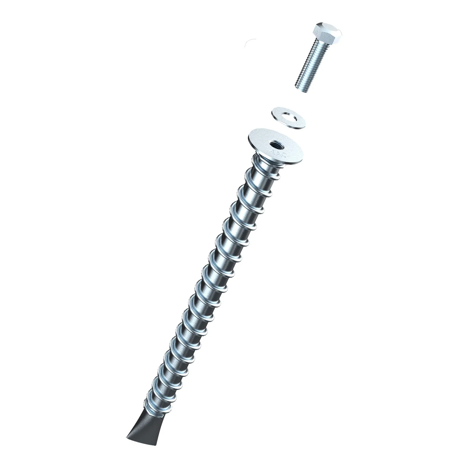 Bolthold SP18-716 Asphalt Anchor, Zinc Plated, 6 Pkg