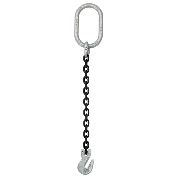 5/8" x 3' Domestic Single Leg Chain Sling with Crosby Grab Hook - Grade 100