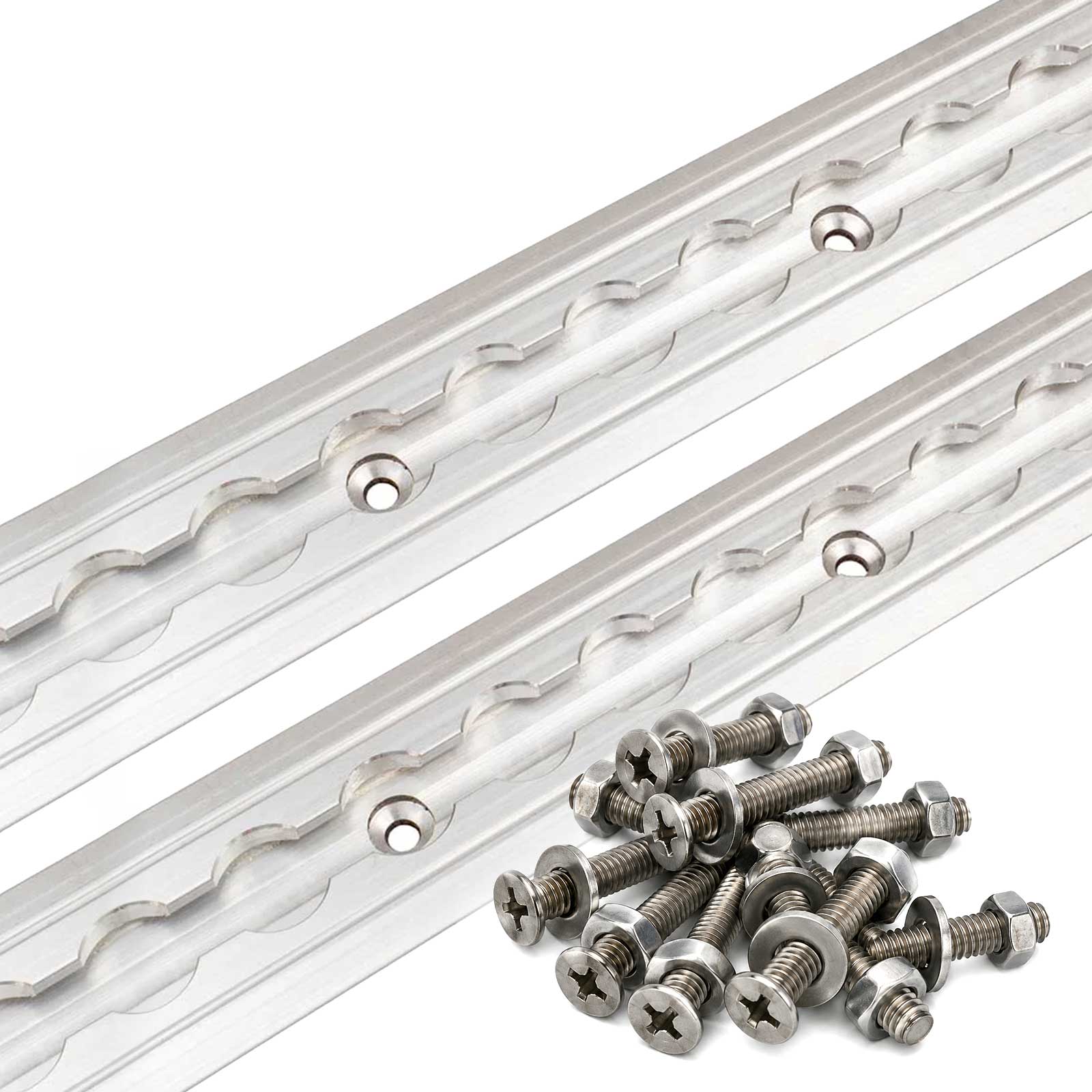 96" Flanged L-Track Kit | Aluminum | 2-Pack