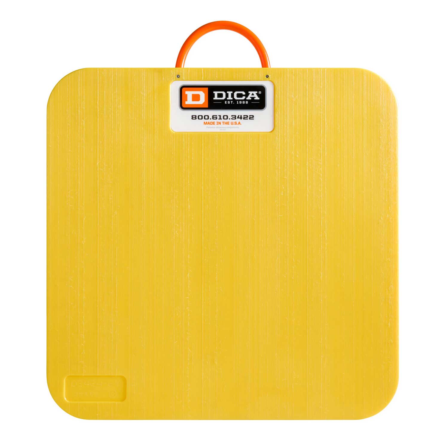 DICA SafetyTech® 24" x 24" Outrigger Pad | Medium Duty | 1" Thick | Yellow