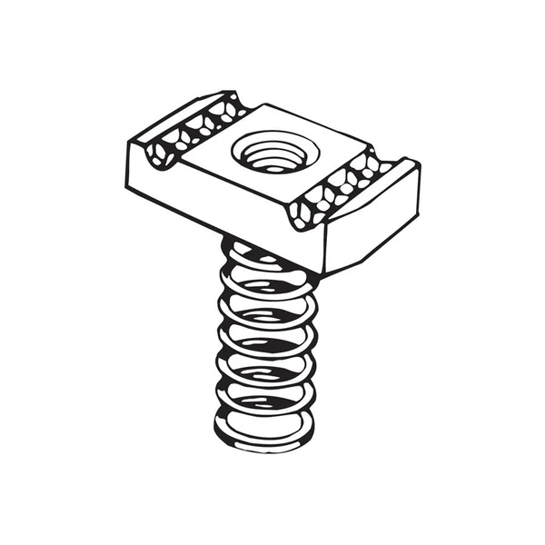 3/8" Long Spring Channel Nut - Electro-Galvanized