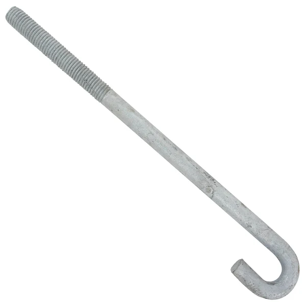 Conquest 5/8" x 12" J-Bolt Foundation Anchor Bolt for Concrete - Hot Dip Galvanized