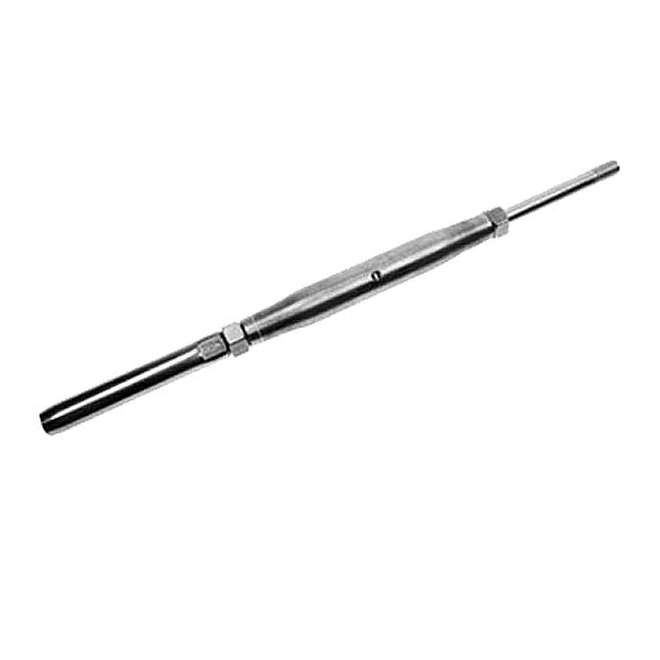 3/4" x 8-3/8" Threaded Rod/Swage Stud Stainless Steel Turnbuckle | 1/2" Cable