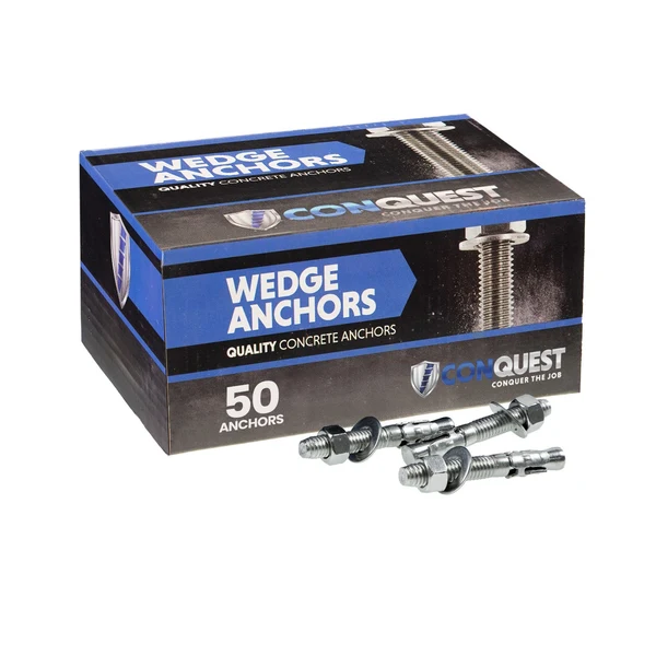 3/8" x 2-3/4" Conquest Wedge Anchors - 316 Stainless Steel, Pkg 50