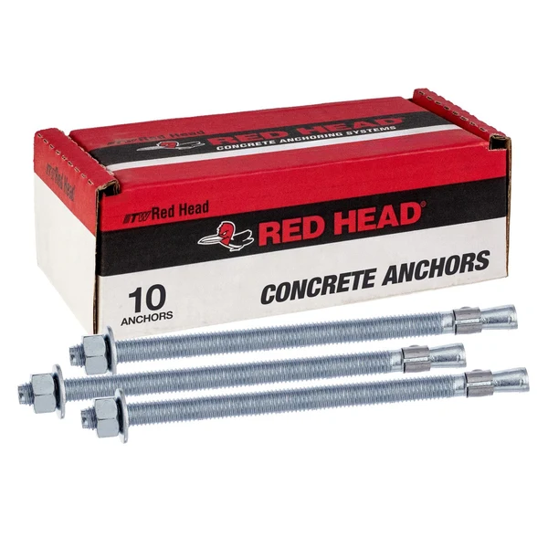 Red Head 3/4" x 8-1/2" Trubolt Wedge Anchor - Zinc | Qty. 10