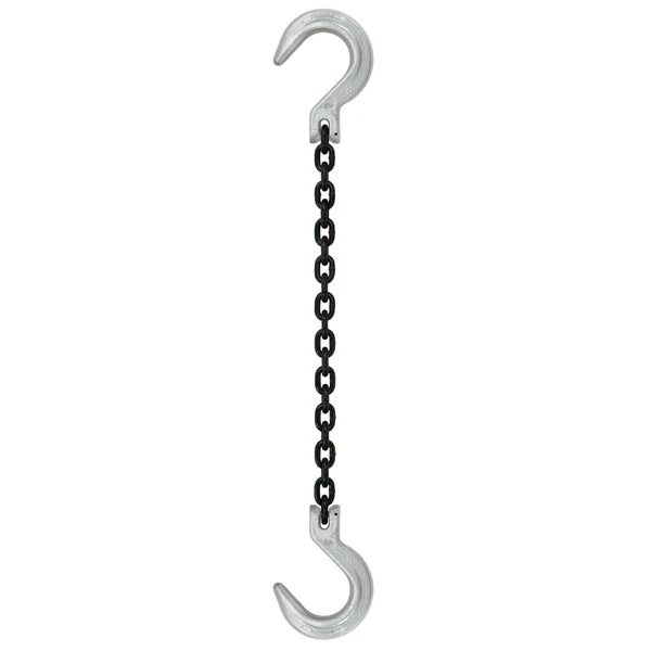 5/8" x 16' Domestic Single Leg Chain Sling with Crosby Foundry & Foundry Hooks - Grade 100