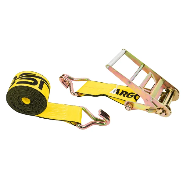 4" x 20' Ratchet Strap with Wire Hooks | Yellow