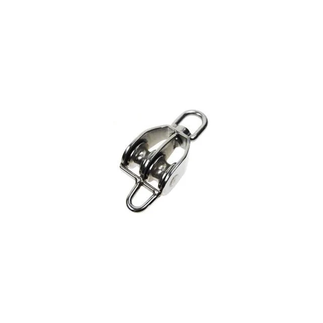 Double Swivel Eye Block w/ Loop - 304 Stainless Steel 1/4" x 1"