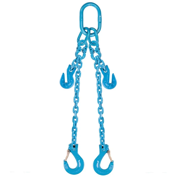 9/32" x 5' Pewag Adjustable 2 Leg Chain Sling w/ Sling Hooks - Grade 120