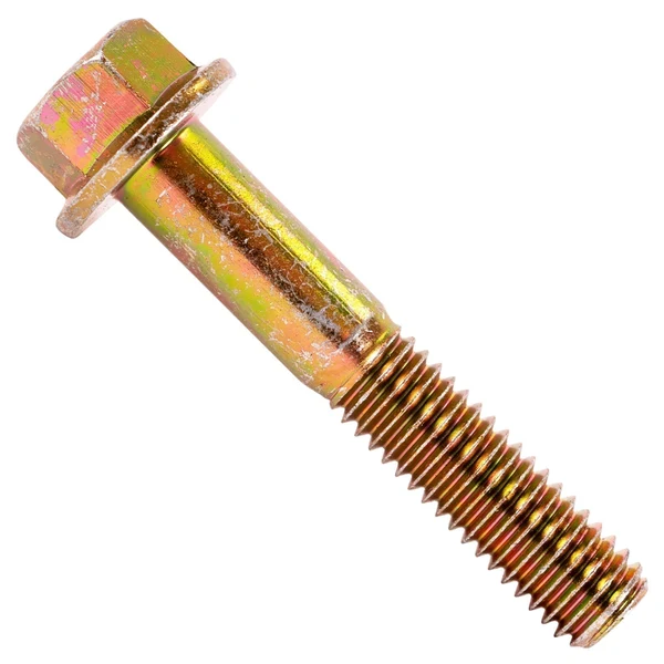 7/16" x 2-1/2" Conquest Grade 8 Non-Serrated Flange Bolt - Zinc Yellow