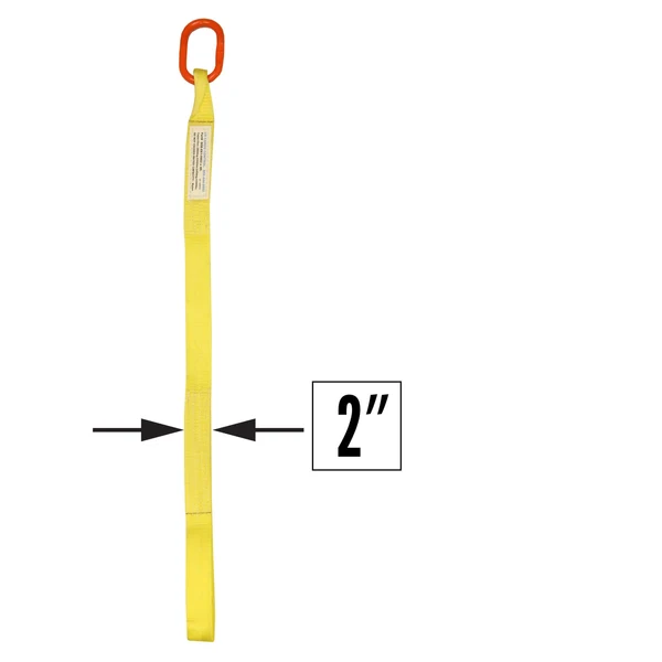 2"x4' (1 ply) Single Leg Nylon Sling w/ Master Link & Sewn Loop