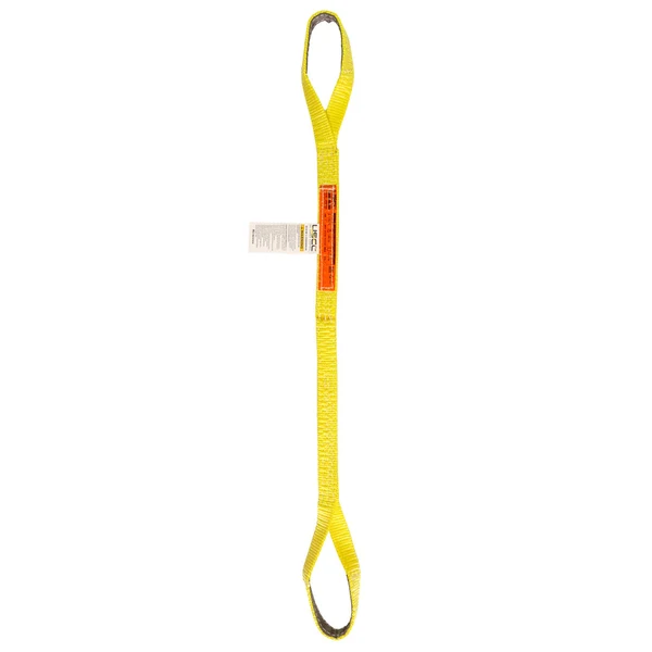 Nylon Lifting Sling - Twisted Eye & Eye | Reinforced Eyes - 2" x 7' - 3-ply