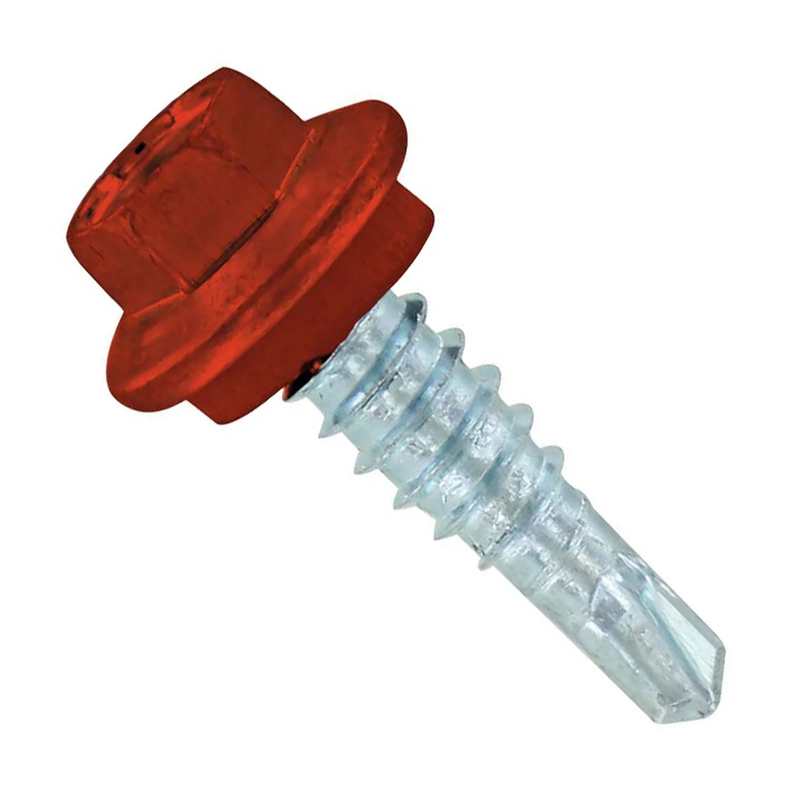 ST Fastening #14 X 7/8" Self-Drilling Maxx Steelbinder Metal Roofing Screw, Hex-Washer Head - Rustic Red, Qty. 250