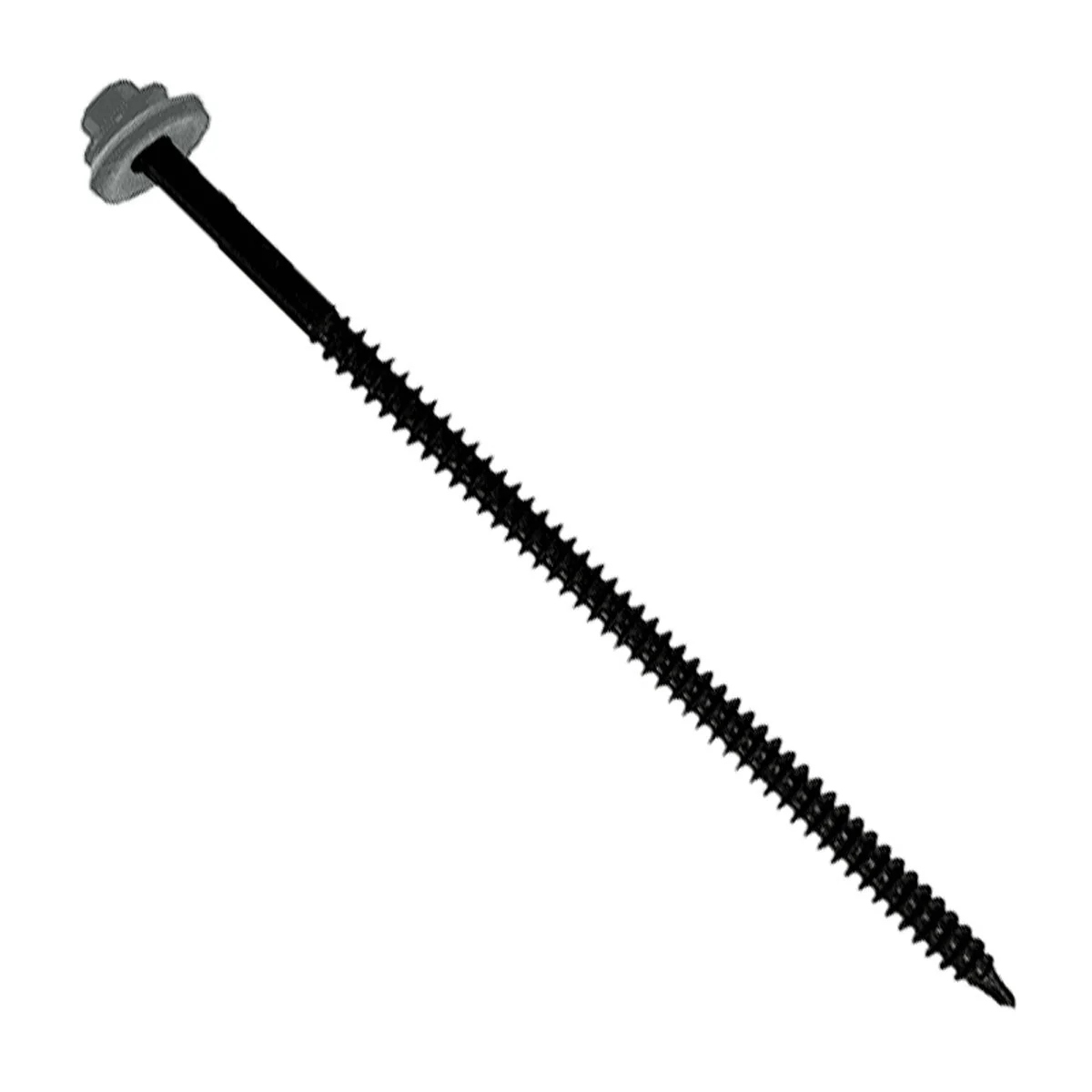 ST Fastening #12 X 6" InsulDrill Metal Roofing Screw - Light Gray, Pkg 100